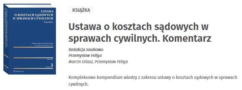 Ustawa o kosztach sądowych w sprawach cywilnych