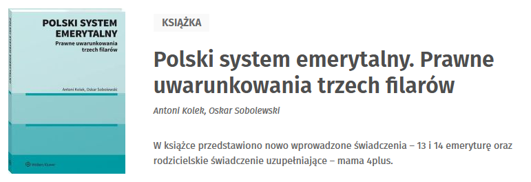 Polski system emerytalny. Prawne uwarunkowania trzech filarów