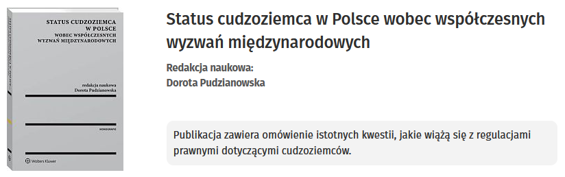 Status cudzoziemca w Polsce wobec współczesnych wyzwań międzynarodowych