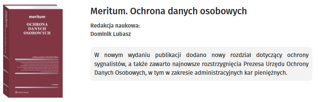 Meritum. Ochrona danych osobowych