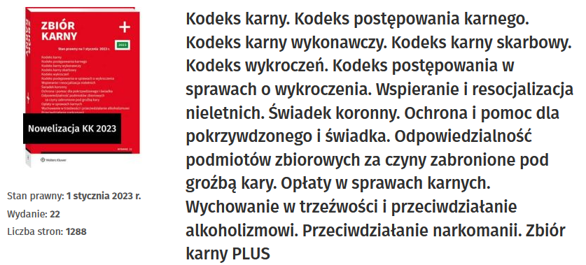 Zbiór karny 2023