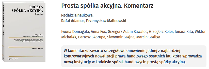 Prosta spółka akcyjna. Komentarz