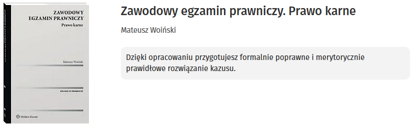 Zawodowy egzamin prawniczy. Prawo karne