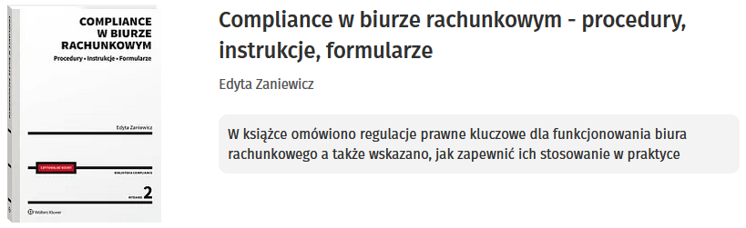 Compliance w biurze rachunkowym - procedury, instrukcje, formularze