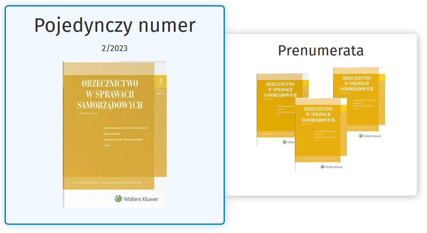 Orzecznictwo w Sprawach Samorządowych - Nr 02/2023