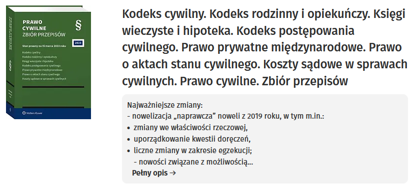 Prawo cywilne. Zbiór przepisów