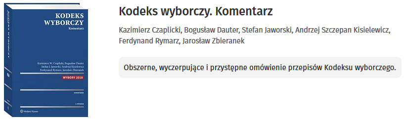 Kodeks wyborczy. Komentarz