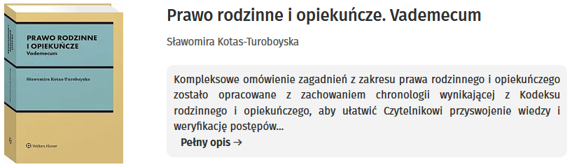 Prawo rodzinne i opiekuńcze. Vademecum