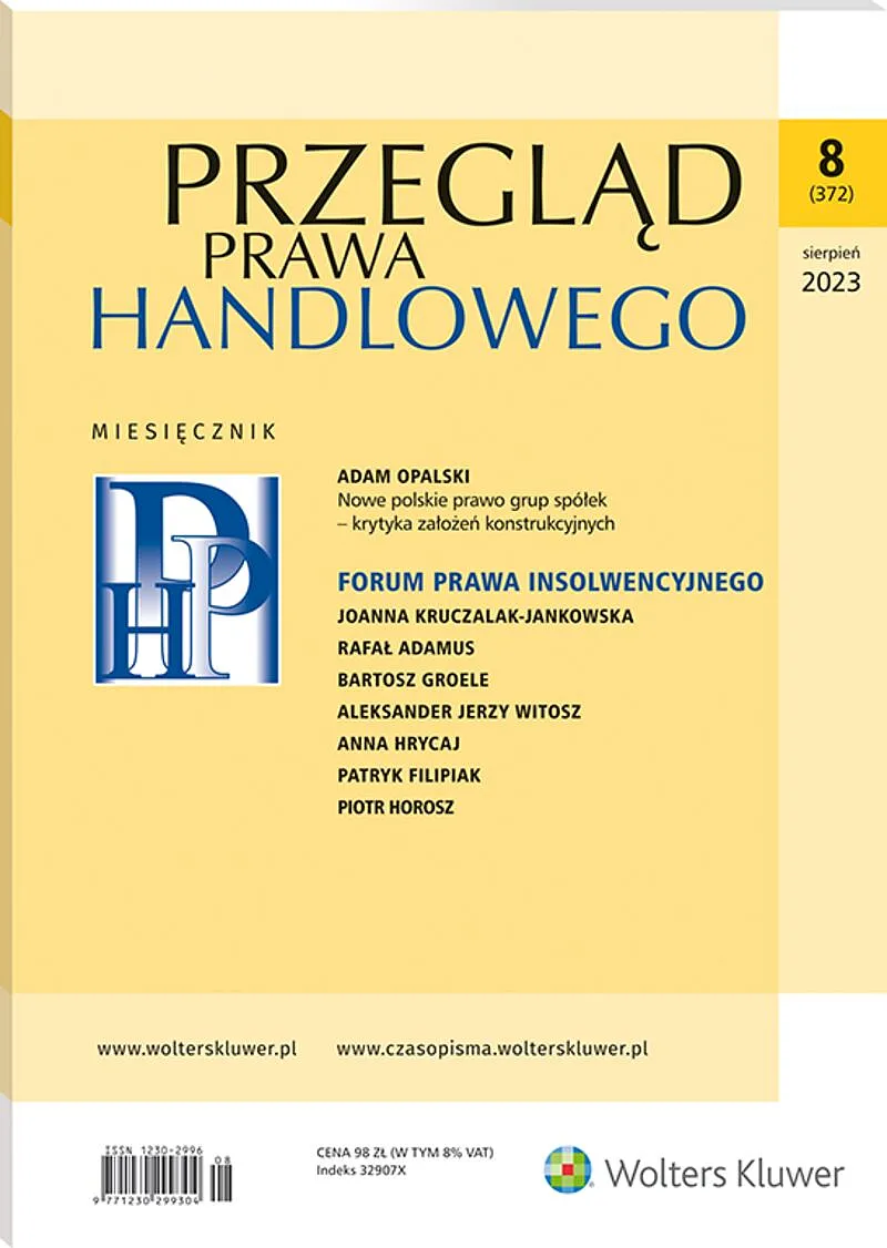 Przegląd Prawa Handlowego - Nr 8/2023