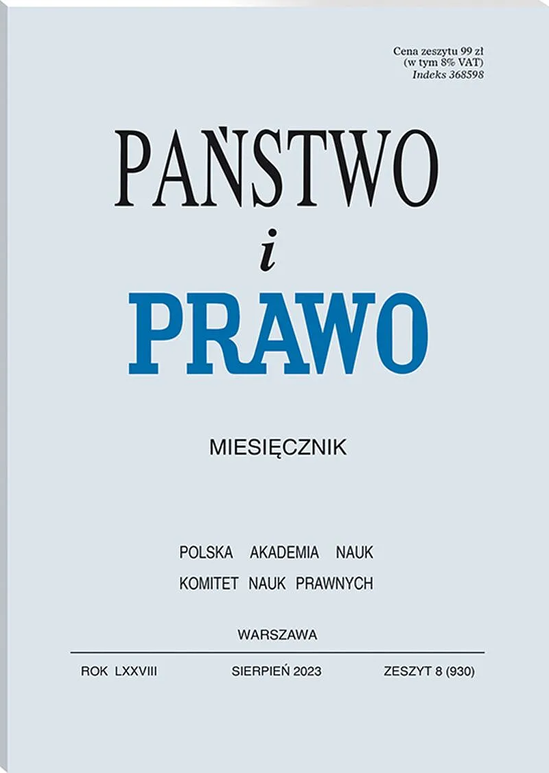 Państwo i Prawo - nr 08/2023