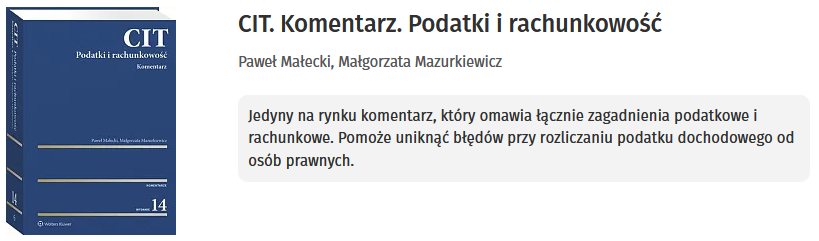 CIT. Komentarz. Podatki i rachunkowość