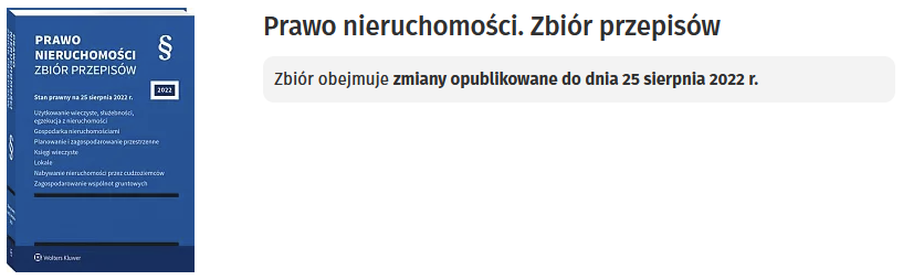 Prawo nieruchomości. Zbiór przepisów