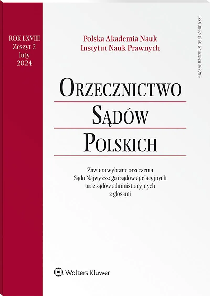 Orzecznictwo Sądów Polskich - nr 02/2024
