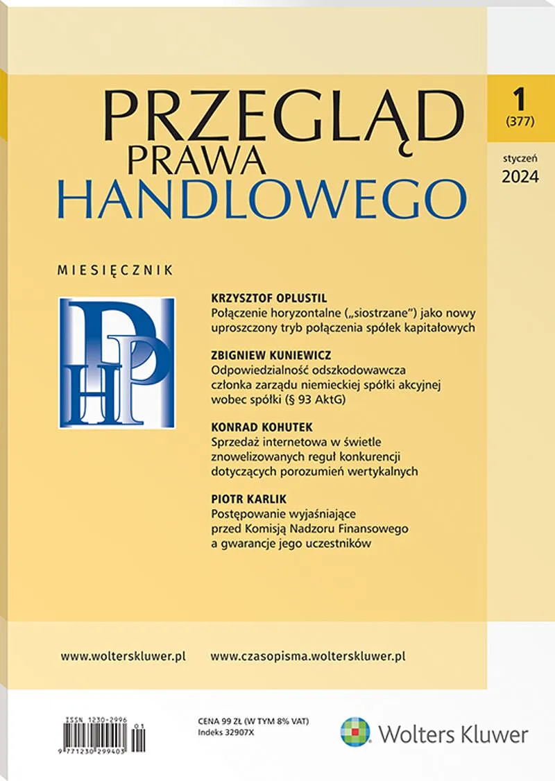 Przegląd Prawa Handlowego -nr 01/2024