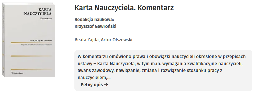 Karta Nauczyciela. Komentarz