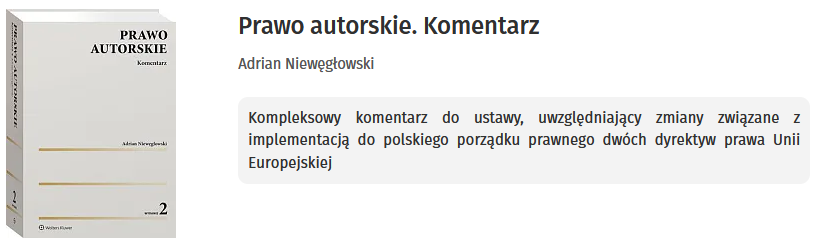 Prawo autorskie. Komentarz