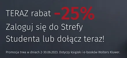 Książki w Strefie Studenta z rabatem 25%