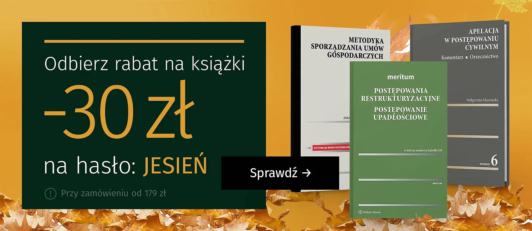 Rabat -30 zł na książki Wolters Kluwer